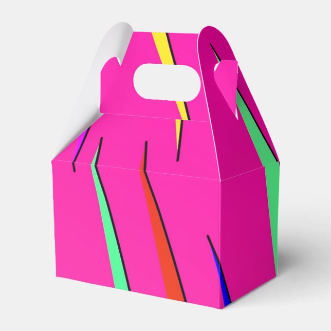 Caja Para Regalos Neon Striped Box (Front Side)