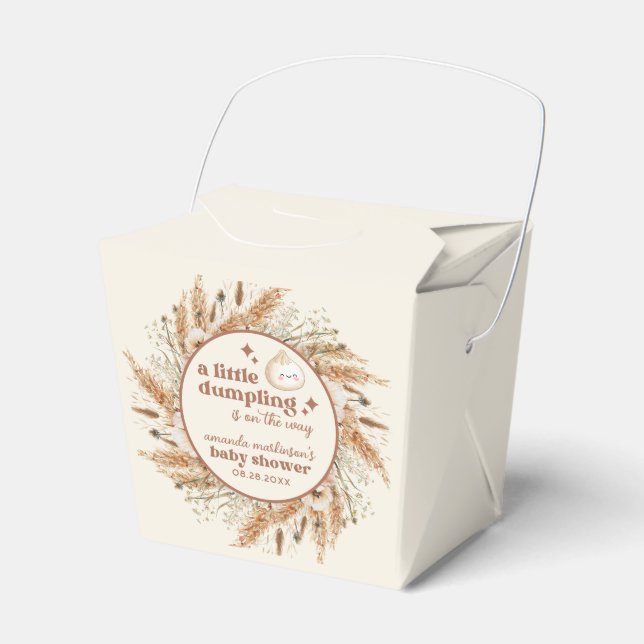 Caja Para Regalos Neutral acuarela Pequeño Dumpling Bao Baby Shower (Front Side)