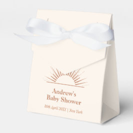 Caja Para Regalos Neutral Minimal Boho Ray de Sunshine Baby Shower