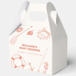 Caja Para Regalos Neutral Modern Nautical Fishing Boy Baby Shower