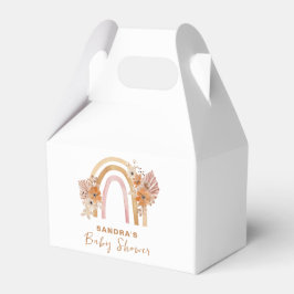 Caja Para Regalos Neutral Terracotta Boho Rainbow Floral Baby Shower