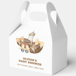 Caja Para Regalos Neutral Touchdown Football Boy Baby Shower