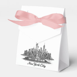 Caja Para Regalos New York City Skyline Line Art Illustration