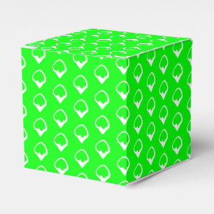 Caja Para Regalos Nieve blanca copos de neón regalo verde
