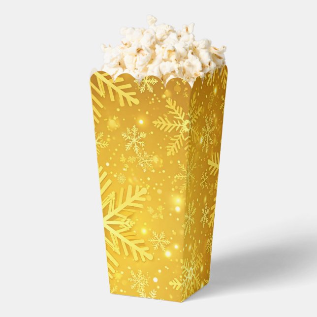 Caja Para Regalos Nieve Dorada (apareció)
