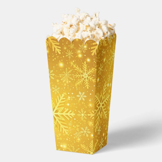 Caja Para Regalos Nieve Dorada (apareció)