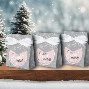 Caja Para Regalos Nieve excitada Niña Niña Niña Rosa Gris Hincha De