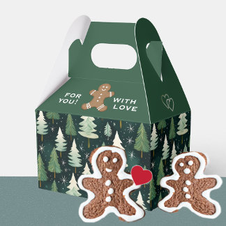 Caja Para Regalos Nieve personalizada para Navidades de galletas de