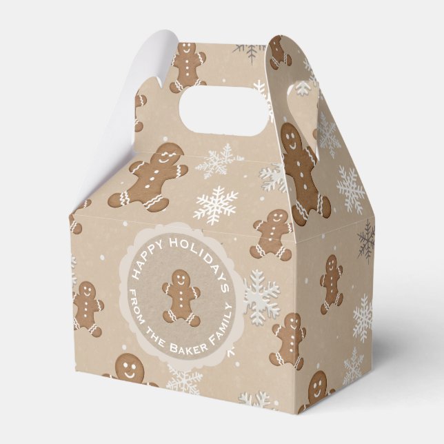 Caja Para Regalos Nieve personalizada para Navidades de galletas de  (Front Side)