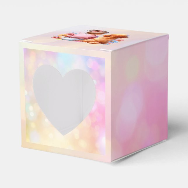 Caja Para Regalos Niña bebé y un perro canicot (Anverso)