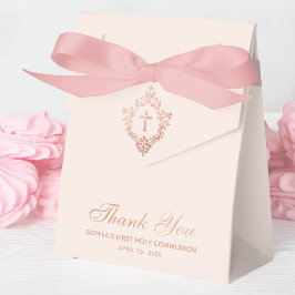 Caja Para Regalos Niña de Primera Comunión Rosa Elegante Cresta de O
