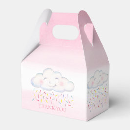 Caja Para Regalos Niña en la nube rociar color de agua rosa gracias