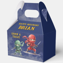 Caja Para Regalos Ninja Warrior Birthday Party 5"w x 3"l x 6.5"h