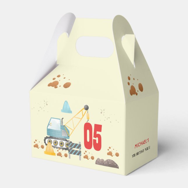 Caja Para Regalos Niño de camión de construcción (Front Side)