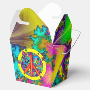 Caja Para Regalos Niño de flor psicodélico