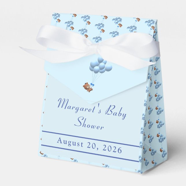 Caja Para Regalos Niño de oso y globo (Subido por el creador)