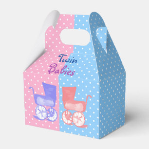 Caja Para Regalos Niño gemelo Chica bebe polka pone servilletas