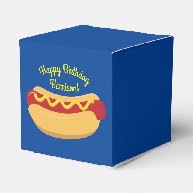 Caja Para Regalos Niños caninos calientes Fiesta de cumpleaños Cocin (Reverso Costado)