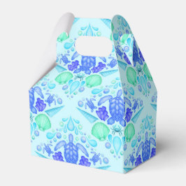 Caja Para Regalos Niños Cuidados Tropical Blue Ocean Sea Turtle