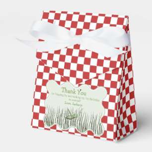 Caja Para Regalos Niños de Grapor Rojo y Blanco Cumpleaños Gracias