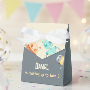Caja Para Regalos Niños de la fiesta de cumpleaños Robot