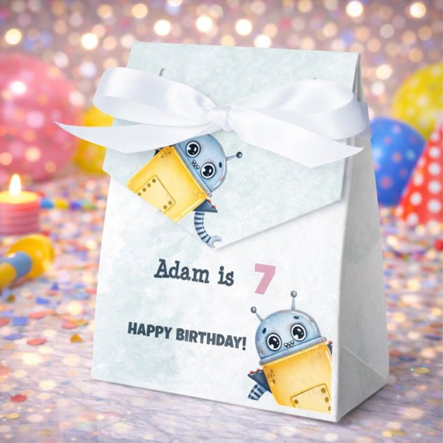 Caja Para Regalos Niños de la fiesta de cumpleaños Robot (Subido por el creador)
