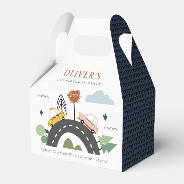 Caja Para Regalos Niños educados Vehículos Urbanos Carretera Cualqui (Front Side)