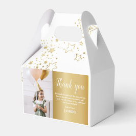 Caja Para Regalos Niños Modernos Foto Dorada Gracias