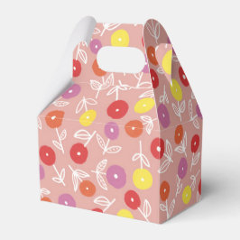 Caja Para Regalos Niños modernos patrón floral melocotón