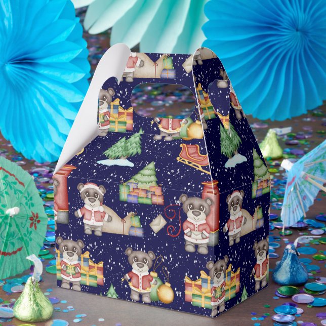 Caja Para Regalos Niños Navidades adoran a los animales festivos (Fiesta)