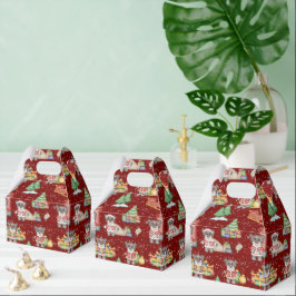 Caja Para Regalos Niños Navidades adoran a los animales festivos