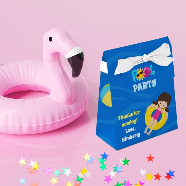 Caja Para Regalos Niños Piscina Cumpleaños Fiesta Personalizado Cute (Subido por el creador)