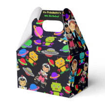 Niños retro astronautas y robots personalizados