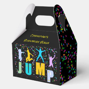 Caja Para Regalos Niños Saltan y Juegan Trampoline Cumpleaños Bash