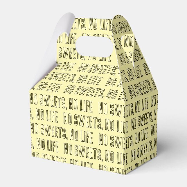 CAJA PARA REGALOS NO SWEETS, NO LIFE　イエロー　フェイバーボックス (Reverso)