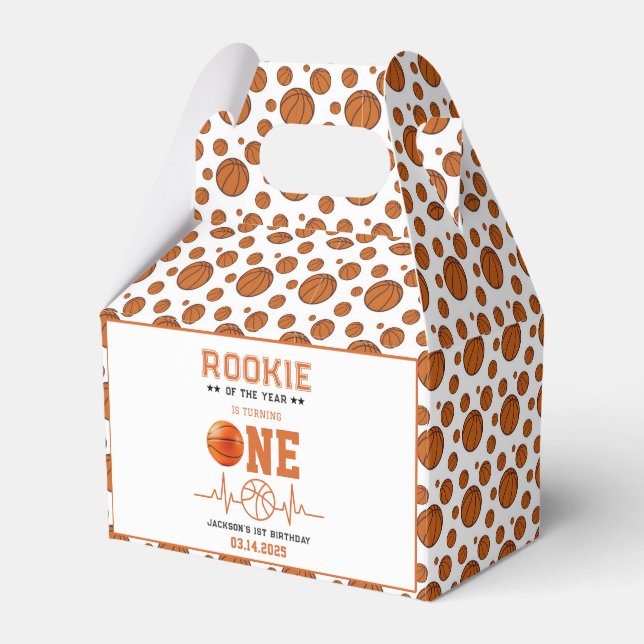 Caja Para Regalos Noche de baloncesto de cumpleaños 1 (Front Side)
