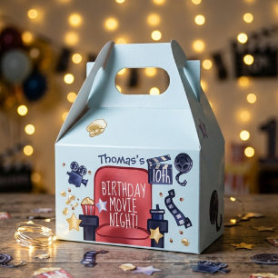 Caja Para Regalos Noche de cine de cumpleaños