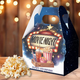 Caja Para Regalos Noche de cine Niños de palomitas de maíz Cumpleaño