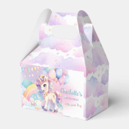 Caja Para Regalos Noche de cumpleaños de Unicornio, princesa del arc