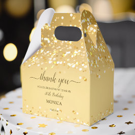 Caja Para Regalos Noche de oro fiesta elegante minimalista gracias