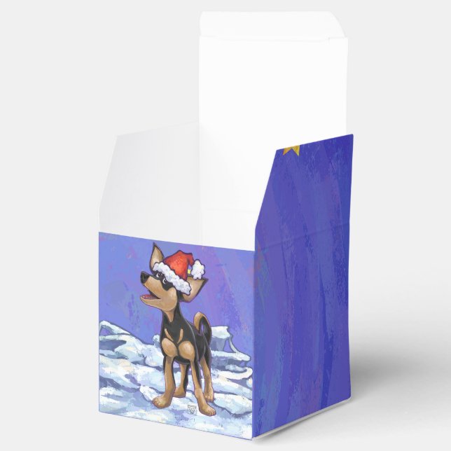 Caja Para Regalos Noche estrellada de Chihuhua en Santa Hat (Abierto)