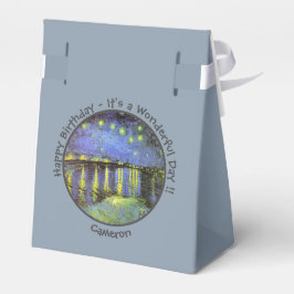 Caja Para Regalos Noche van Gogh Starry sobre artículos de Fiesta en