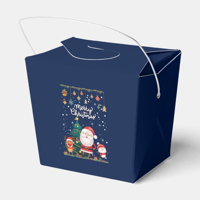 Caja Para Regalos Nochebuena divertida, hombre de nieve, reno Feliz  (Reverso)