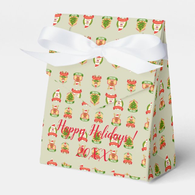 Caja Para Regalos Nochebuena moderna y elegante (Front Side)