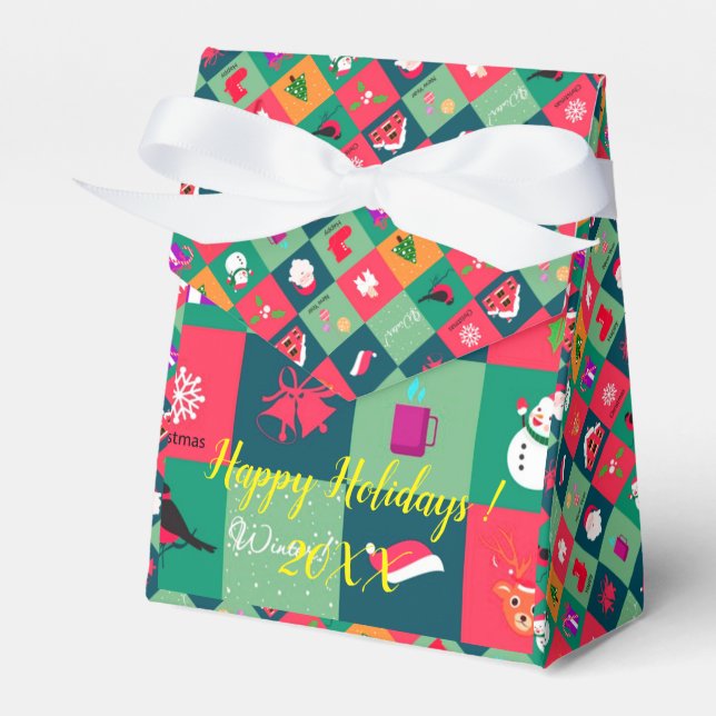 Caja Para Regalos Nochebuena moderna y elegante (Front Side)