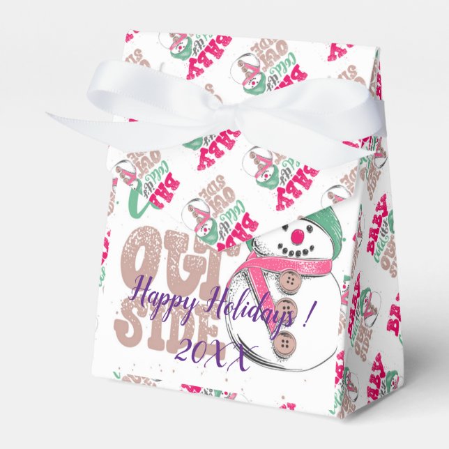 Caja Para Regalos Nochebuena moderna y elegante (Front Side)