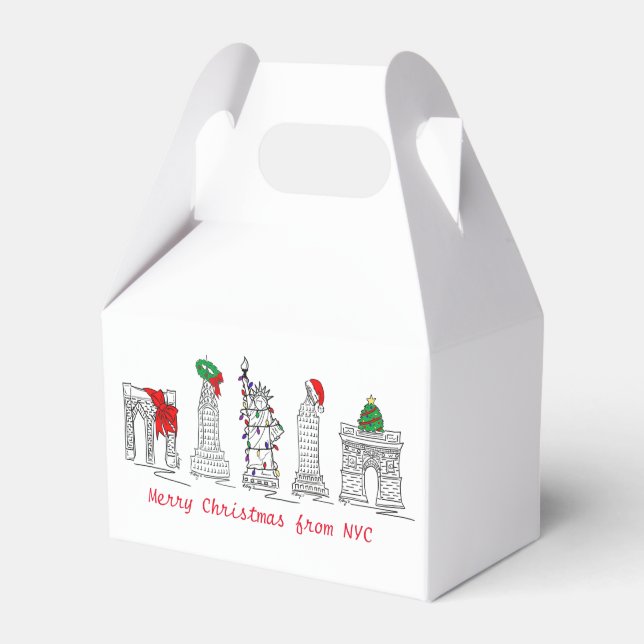Caja Para Regalos Nochebuena navideña Nueva York navidad monumentos (Front Side)