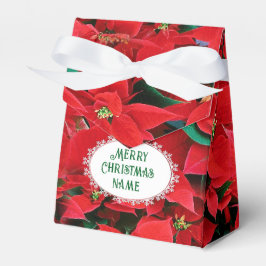 Caja Para Regalos Nochebuena Poinsettia Roja