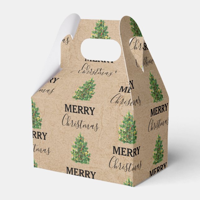 Caja Para Regalos Noches festivas de Kraft navideño (Front Side)