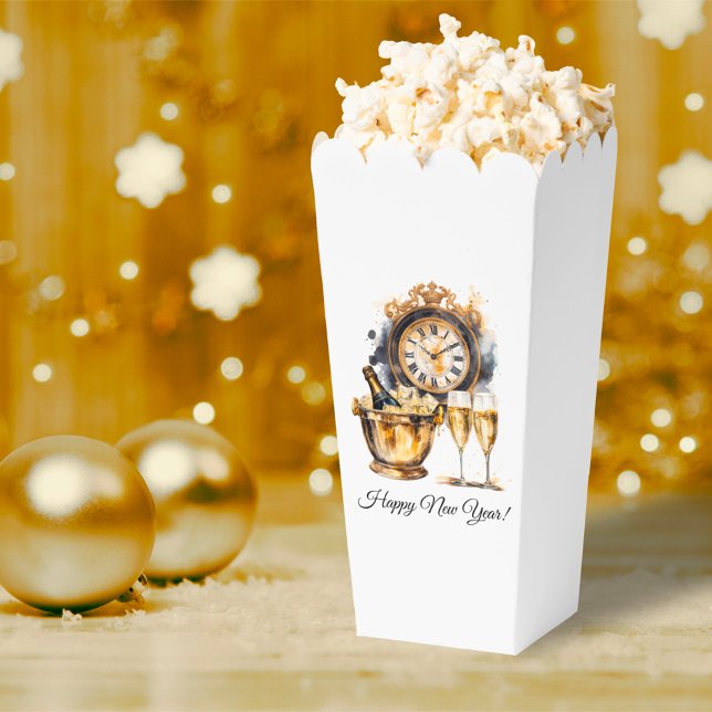 Caja Para Regalos Nochevieja negra y dorada (Subido por el creador)